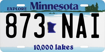 MN license plate 873NAI