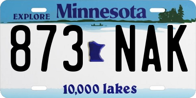 MN license plate 873NAK