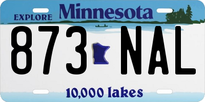 MN license plate 873NAL
