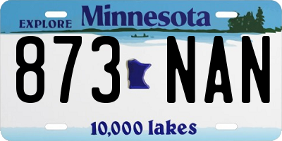MN license plate 873NAN