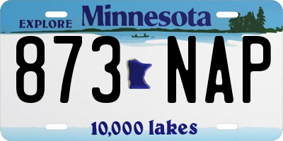 MN license plate 873NAP