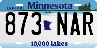MN license plate 873NAR