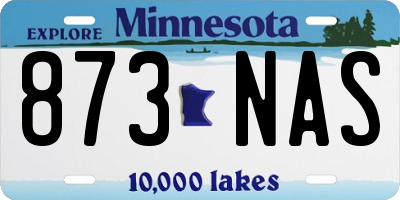 MN license plate 873NAS