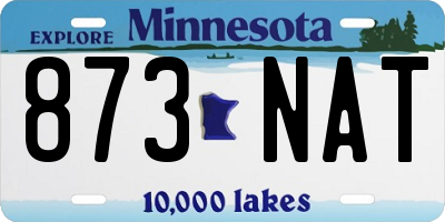 MN license plate 873NAT