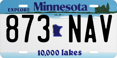 MN license plate 873NAV