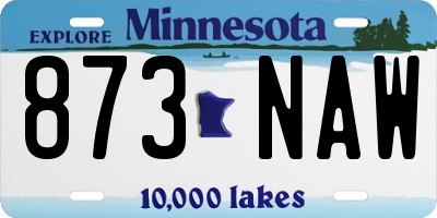 MN license plate 873NAW