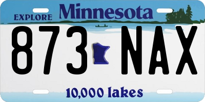 MN license plate 873NAX