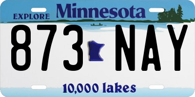 MN license plate 873NAY