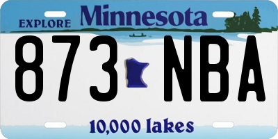 MN license plate 873NBA