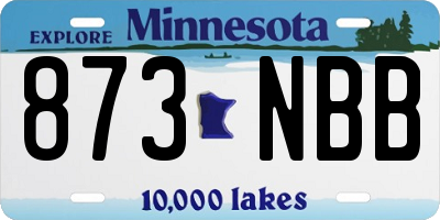 MN license plate 873NBB