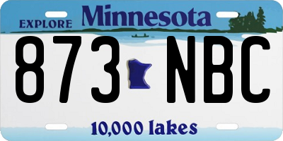 MN license plate 873NBC