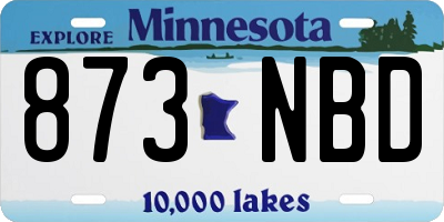 MN license plate 873NBD