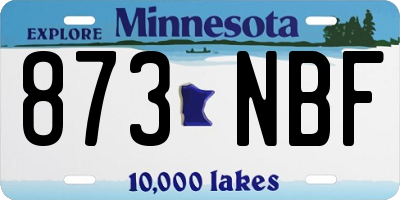 MN license plate 873NBF