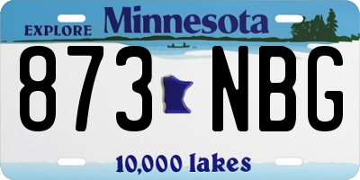 MN license plate 873NBG