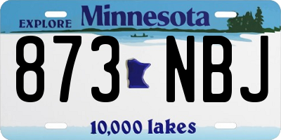 MN license plate 873NBJ