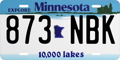 MN license plate 873NBK