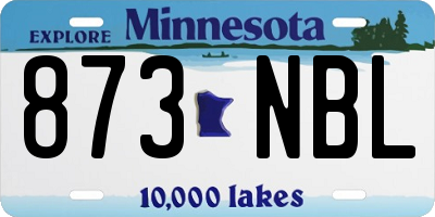 MN license plate 873NBL
