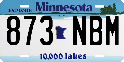 MN license plate 873NBM