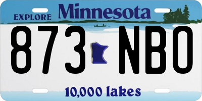 MN license plate 873NBO