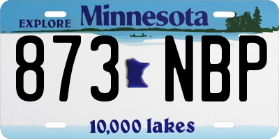 MN license plate 873NBP