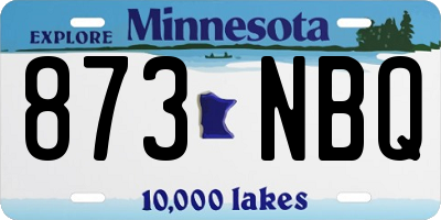 MN license plate 873NBQ