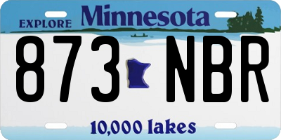 MN license plate 873NBR