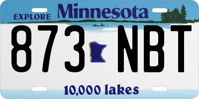 MN license plate 873NBT