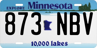 MN license plate 873NBV