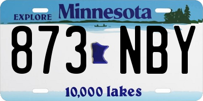 MN license plate 873NBY