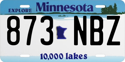 MN license plate 873NBZ
