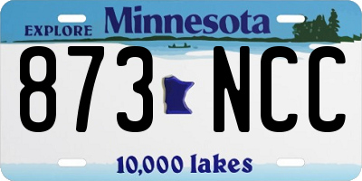 MN license plate 873NCC