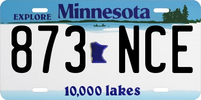 MN license plate 873NCE