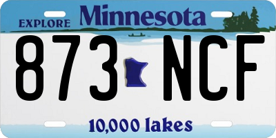 MN license plate 873NCF
