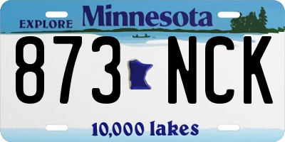 MN license plate 873NCK