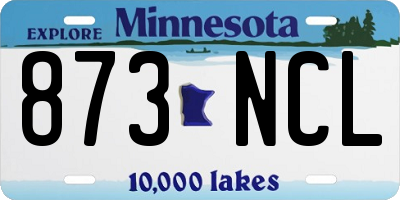 MN license plate 873NCL