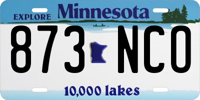 MN license plate 873NCO