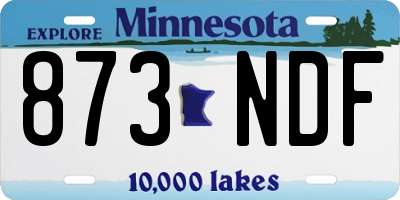 MN license plate 873NDF