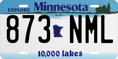 MN license plate 873NML