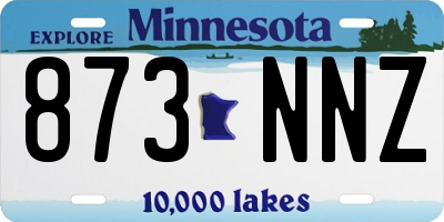 MN license plate 873NNZ