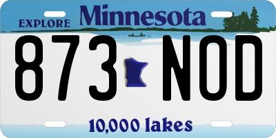 MN license plate 873NOD