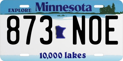 MN license plate 873NOE