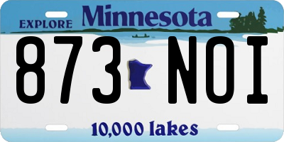 MN license plate 873NOI