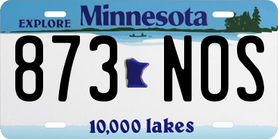 MN license plate 873NOS