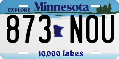 MN license plate 873NOU