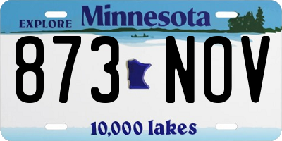 MN license plate 873NOV