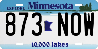 MN license plate 873NOW