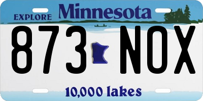MN license plate 873NOX