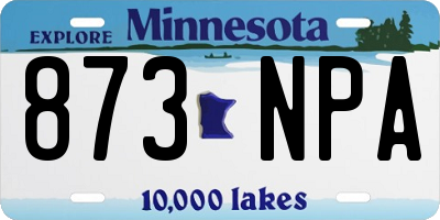 MN license plate 873NPA