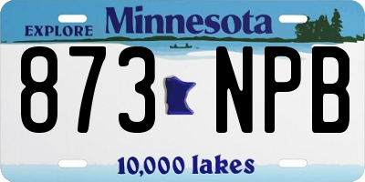 MN license plate 873NPB