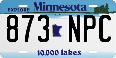 MN license plate 873NPC